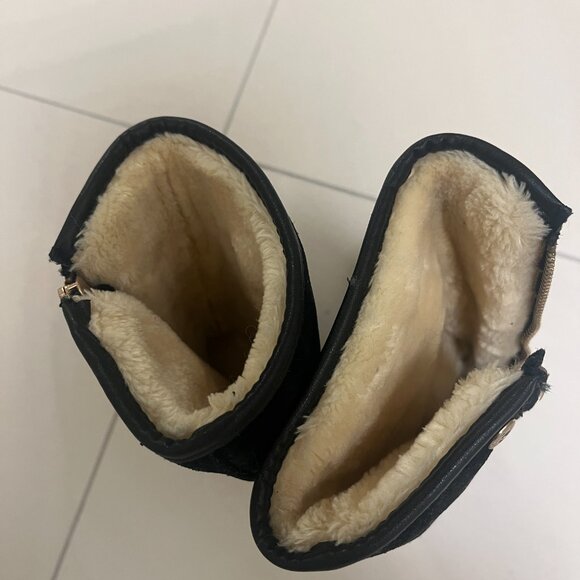 Girls Faux Suede Fleece Boots Size 13 - Picture 5 of 7